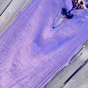 Amethyst purple Rayon shift dress.